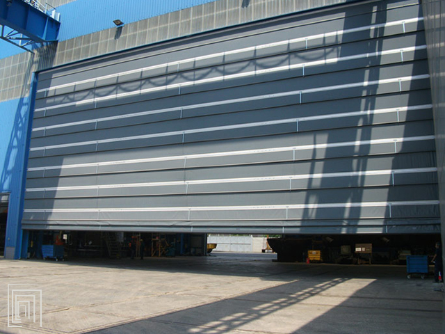 porta ad impacchettamento rapido portoni per hangar