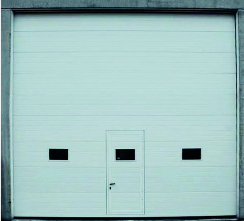 Porte sezionali con passaggio pedonale portoni per industria